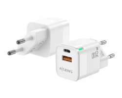 Cargador Pared AISENS Usb-A Usb-C 30W (ASCH-30W2P004-W)