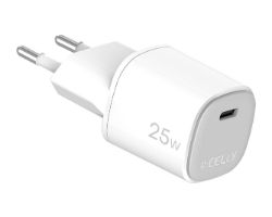 Cargador Pared CELLY 25W 1USB-C Blanco (UPTC1USBC25WWH)