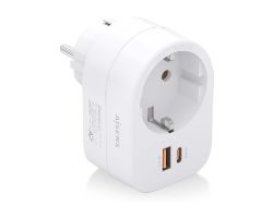Enchufe AISENS 1Toma 1Usb-C PD 1Usb-A (ASPS-1A1C06-W)