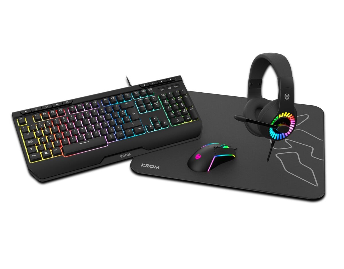 Alternative view of Kit Gaming KROM T+Ratón+Alf+Auric Negro (NXKROMKENYA)