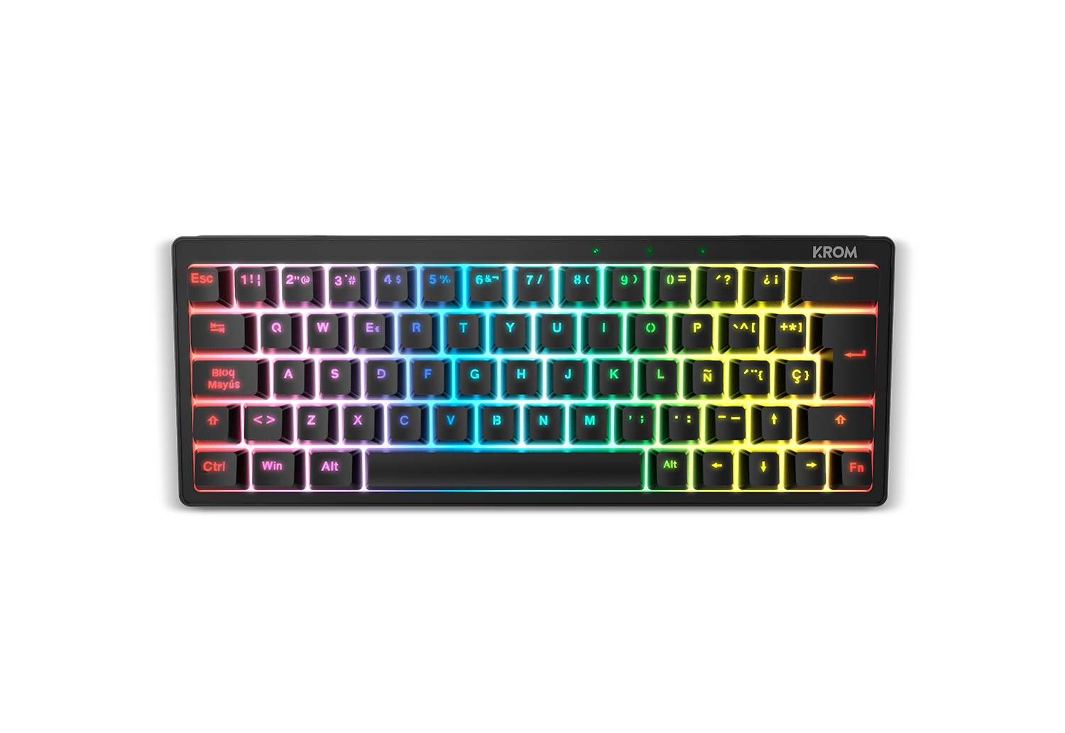 Teclado Gaming KROM Kreator RGB Negro (NXKROMKREATORSP) - Imagen 2