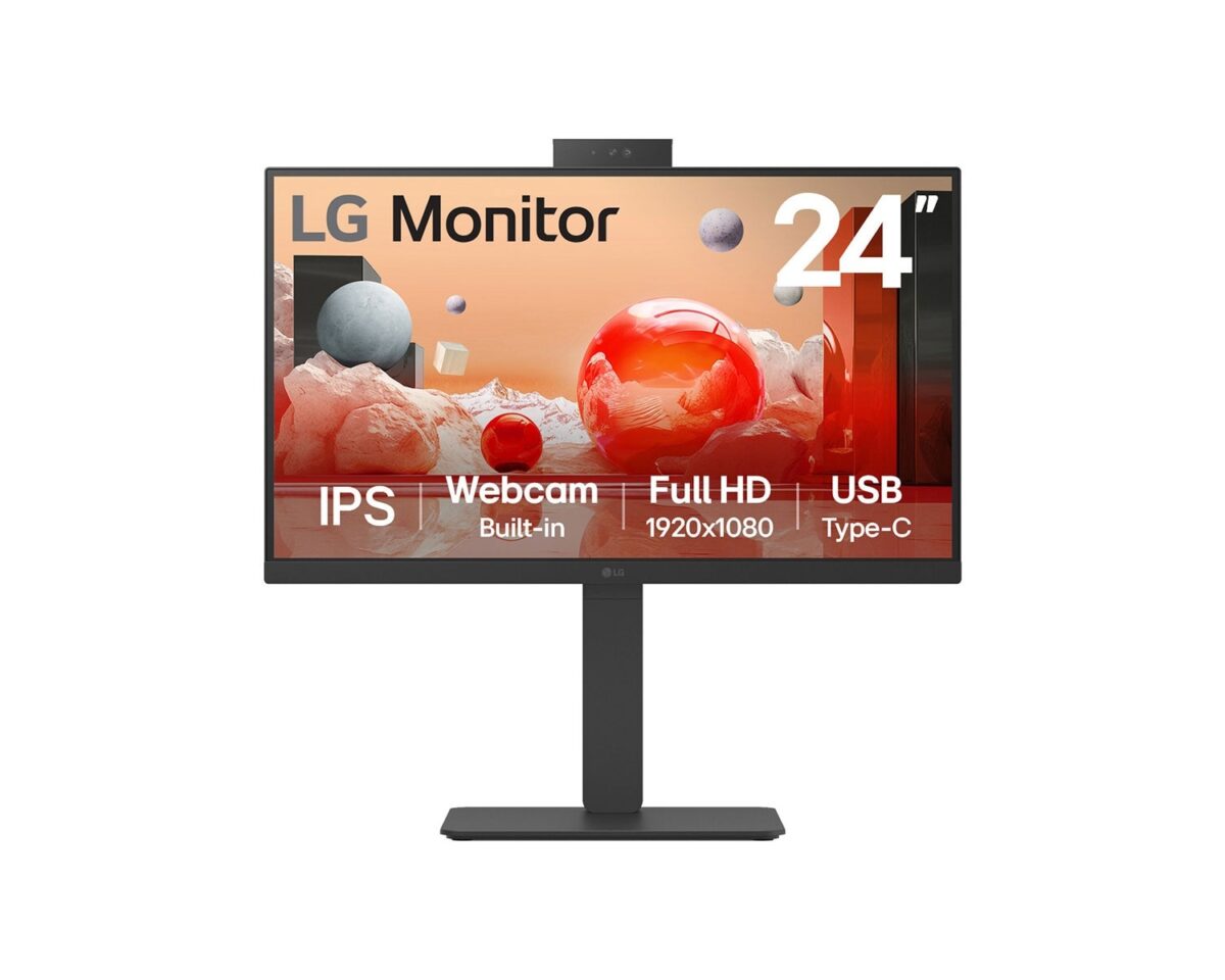 Alternative view of Monitor LG 24" IPS FHD con WebCam Negro (24BA850-B)