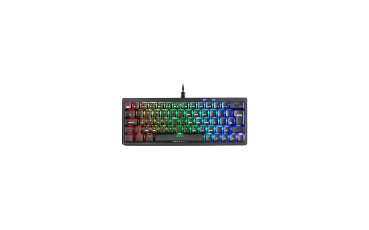 Alternative view of Teclado Mars Gaming RGB USB-C Negro (MKMINIPROBES)
