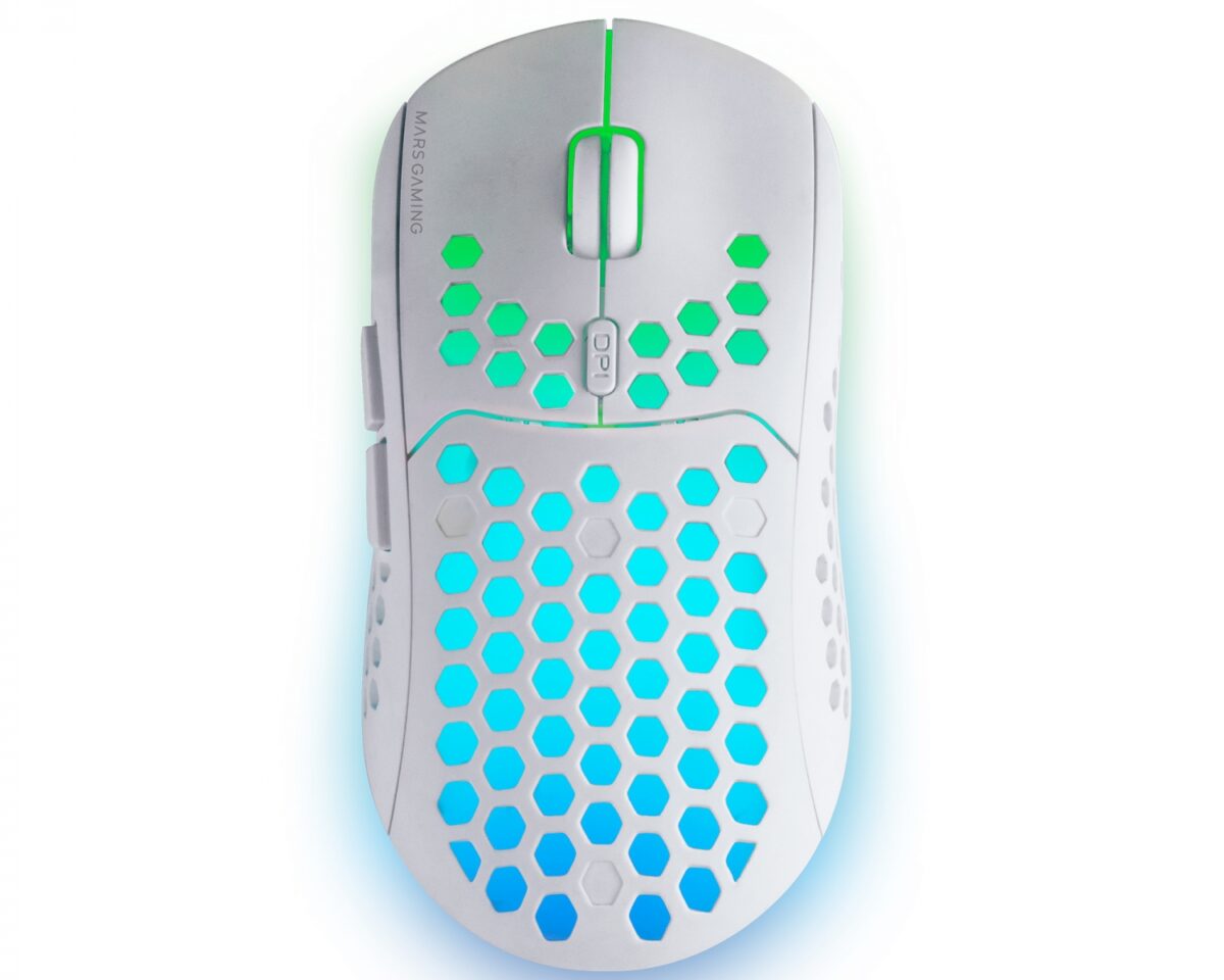 Alternative view of Ratón Mars Gaming RGB RF 2.4GHz 3200dpi Blanco (MMW3W)