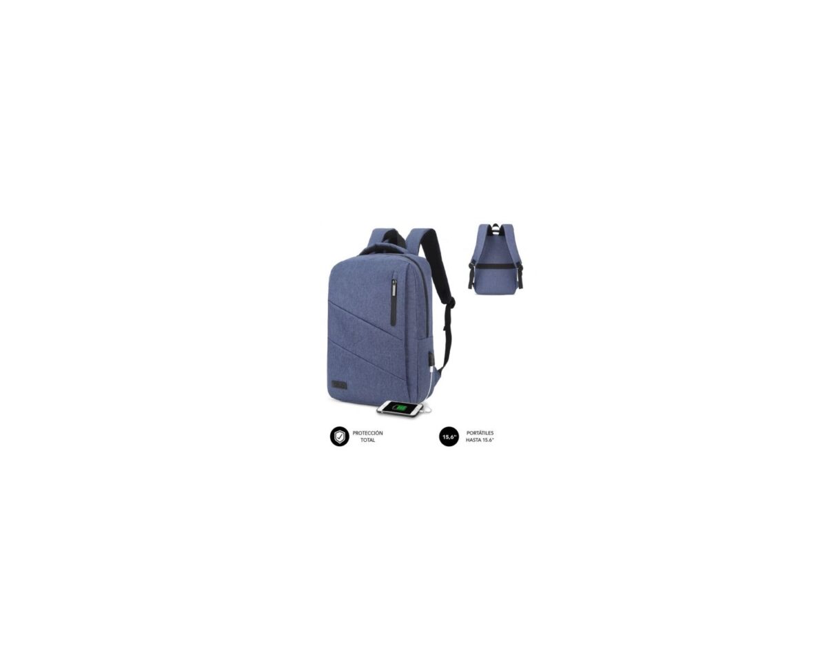 Alternative view of Mochila SUBBLIM City 15.6" USB Azul (SUB-BP-2BL2001)