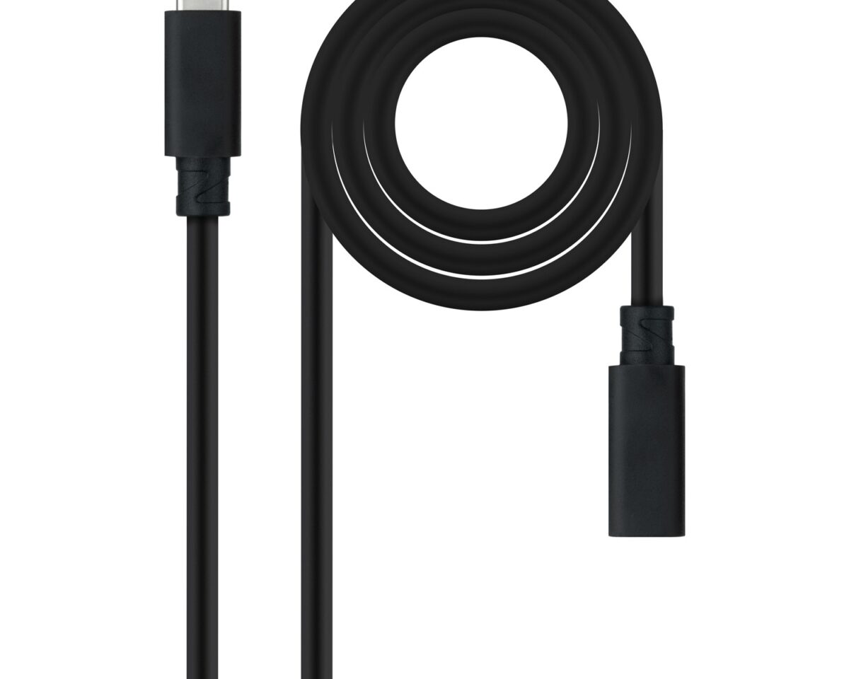 Alternative view of Nanocable USB-C 3.2 M/H 1.5m Negro (10.01.4501-L150)