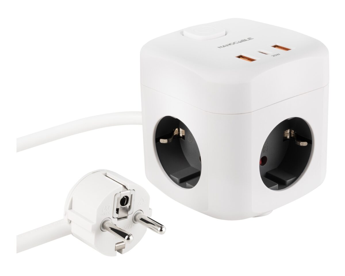 Alternative view of Regleta Nanocable 3xSchuko USB-A/C (10.37.0011)