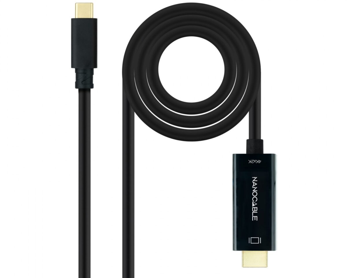 Alternative view of Nanocable USB-C/M a HDMI/M 3m Negro (10.15.5133)