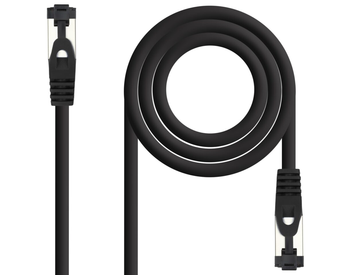 Alternative view of Nanocable RJ45 Cat.8.1 SSTP 0.5m Negro (10.20.2000-BK)