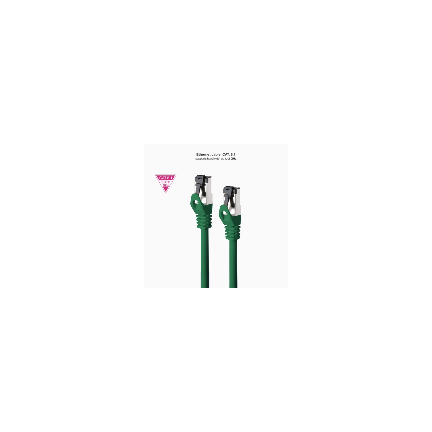 Nanocable Cat.8.1 SSTP Verde 30cm (10.20.2000-L30-GR) - Imagen 3