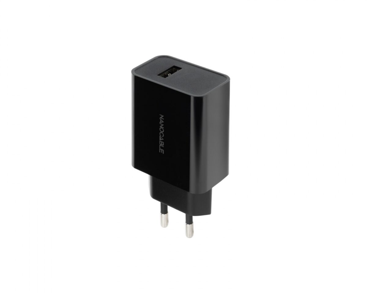 Alternative view of Cargador Pared Nanocable 10W 1USB-A Negro (10.10.2004)