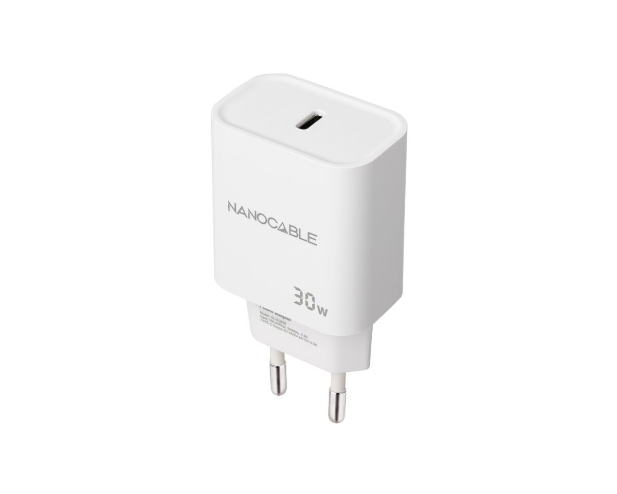 Alternative view of Cargador Pared Nanocable 1xUSB-C Blanco (10.10.2009)