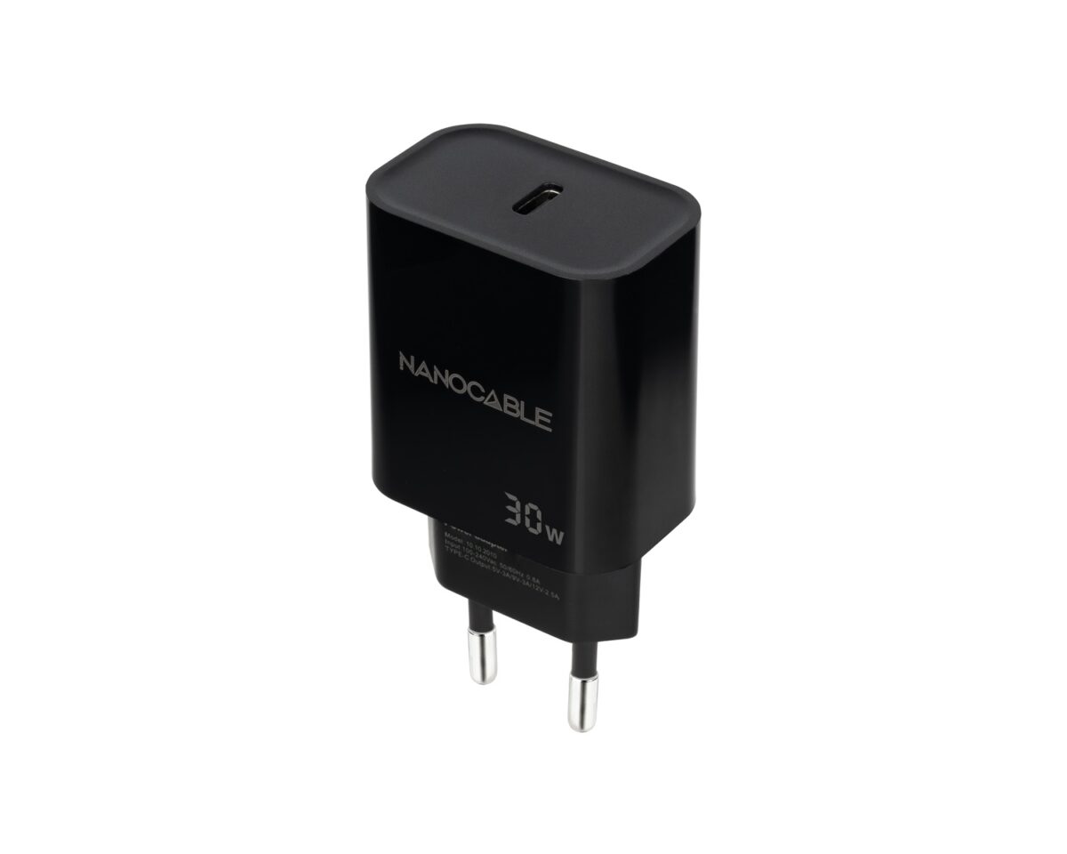 Alternative view of Cargador Pared Nanocable 1xUSB-C 30W Negro (10.10.2010)
