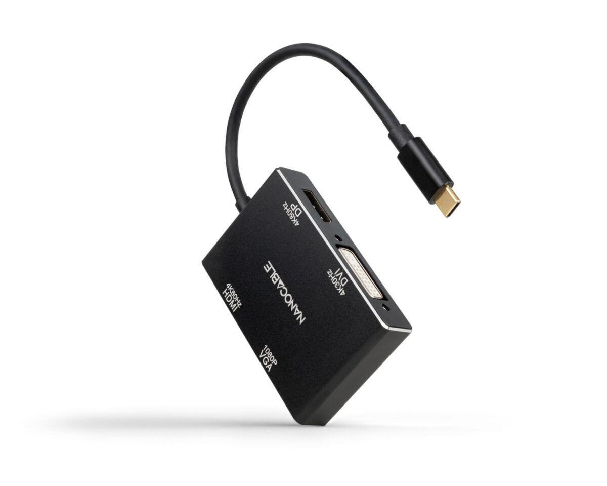 Alternative view of Adaptador Nanocable USB-C-VGA/DVI/HDMI/DP (10.16.4307)