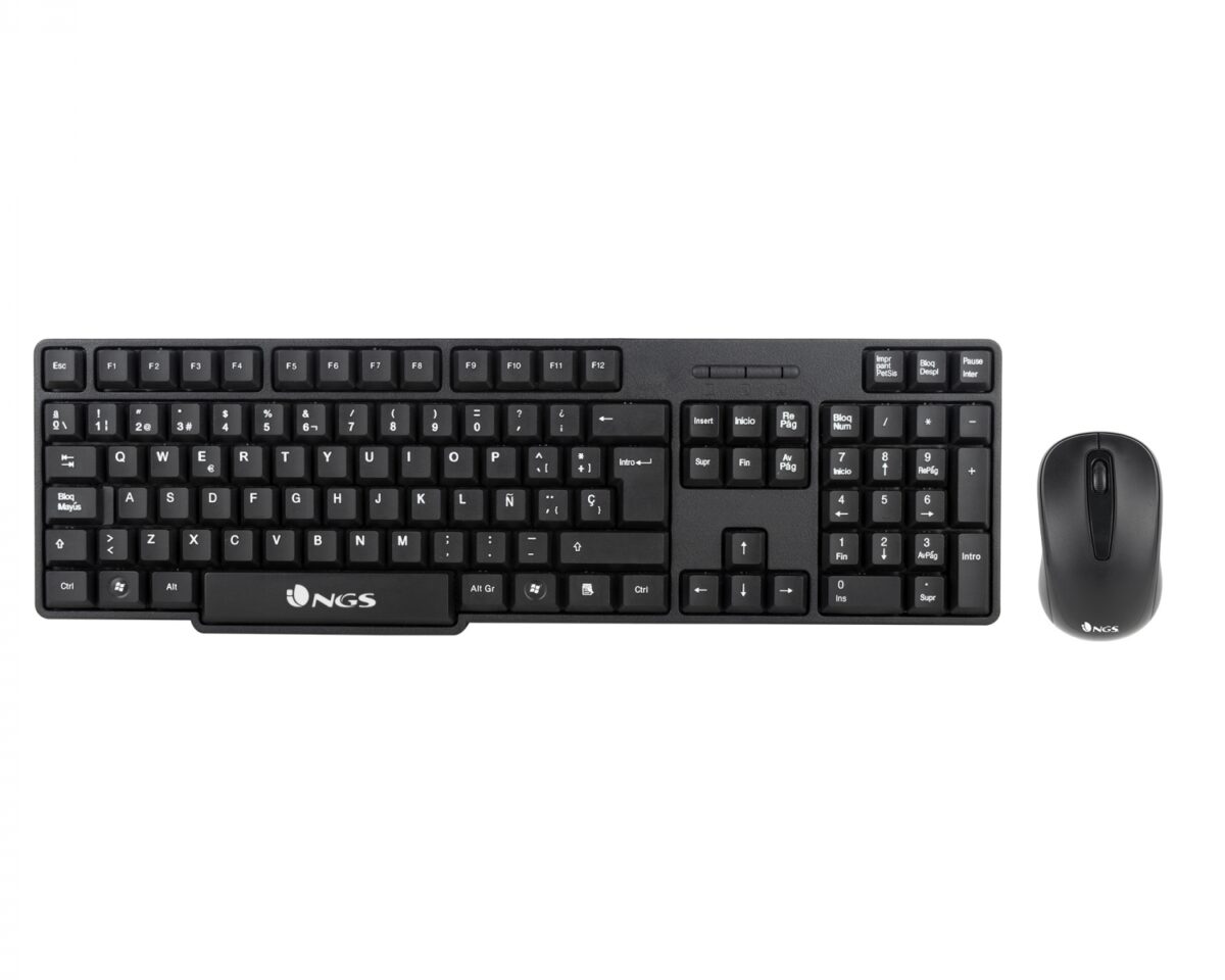 Alternative view of T+Ratón NGS Wireless 1200dpi Inglés Negro (EUPHORIAKIT)