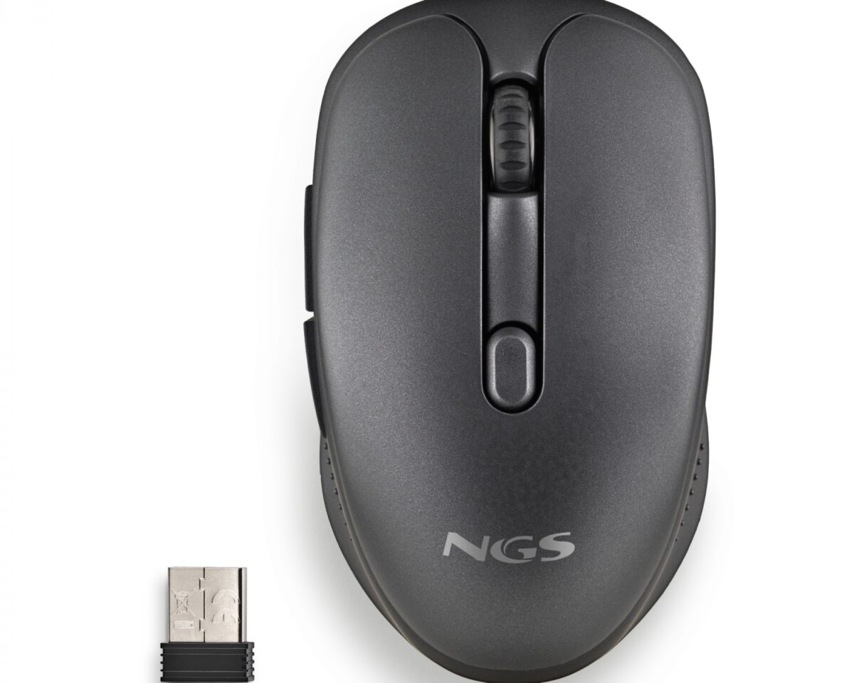 Alternative view of Ratón NGS Óptico Wireless 1600dpi Negro (EVORUSTBLACK)