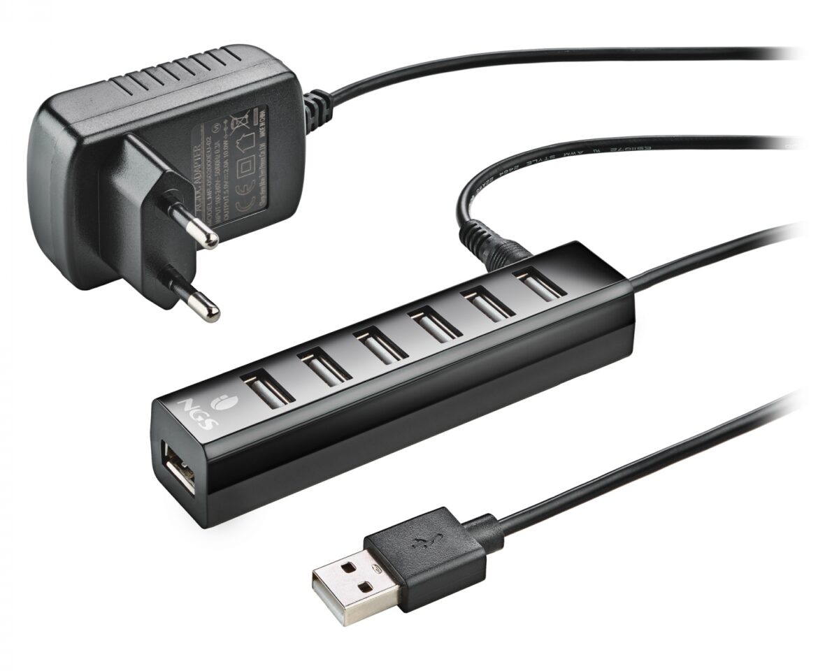 Alternative view of Hub NGS 7xUSB 2.0 Negro (IHUB7TINY)