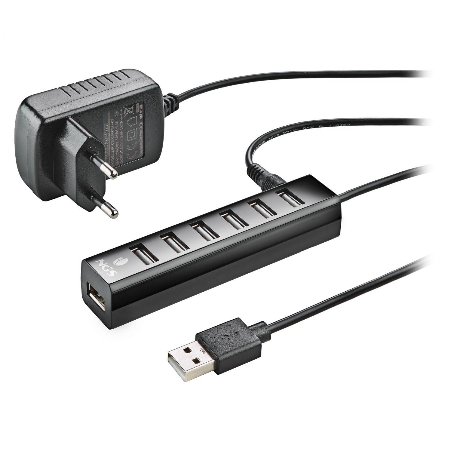 Hub NGS 7xUSB 2.0 Negro (IHUB7TINY) - Imagen 2