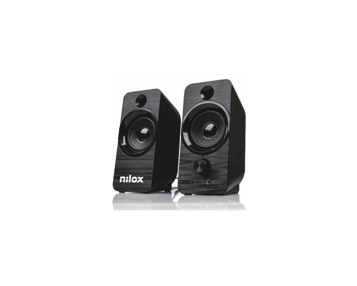 Alternative view of Altavoces NILOX 2.0 6W USB Negros (NXAPC02)