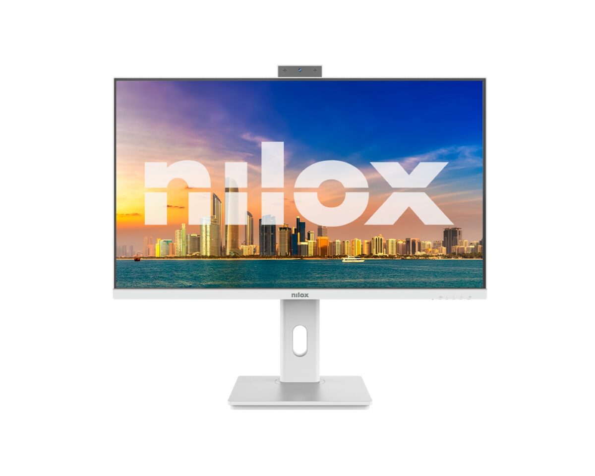 Alternative view of Monitor NILOX 24" FHD HDMI WebCam Blanco (NXM24RWEB02W)