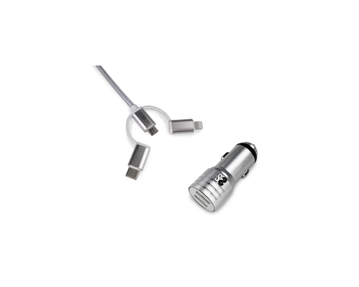 Alternative view of Cargador de Coche SUBBLIM 2xUSB-A Cable 3en1 (4CC001)