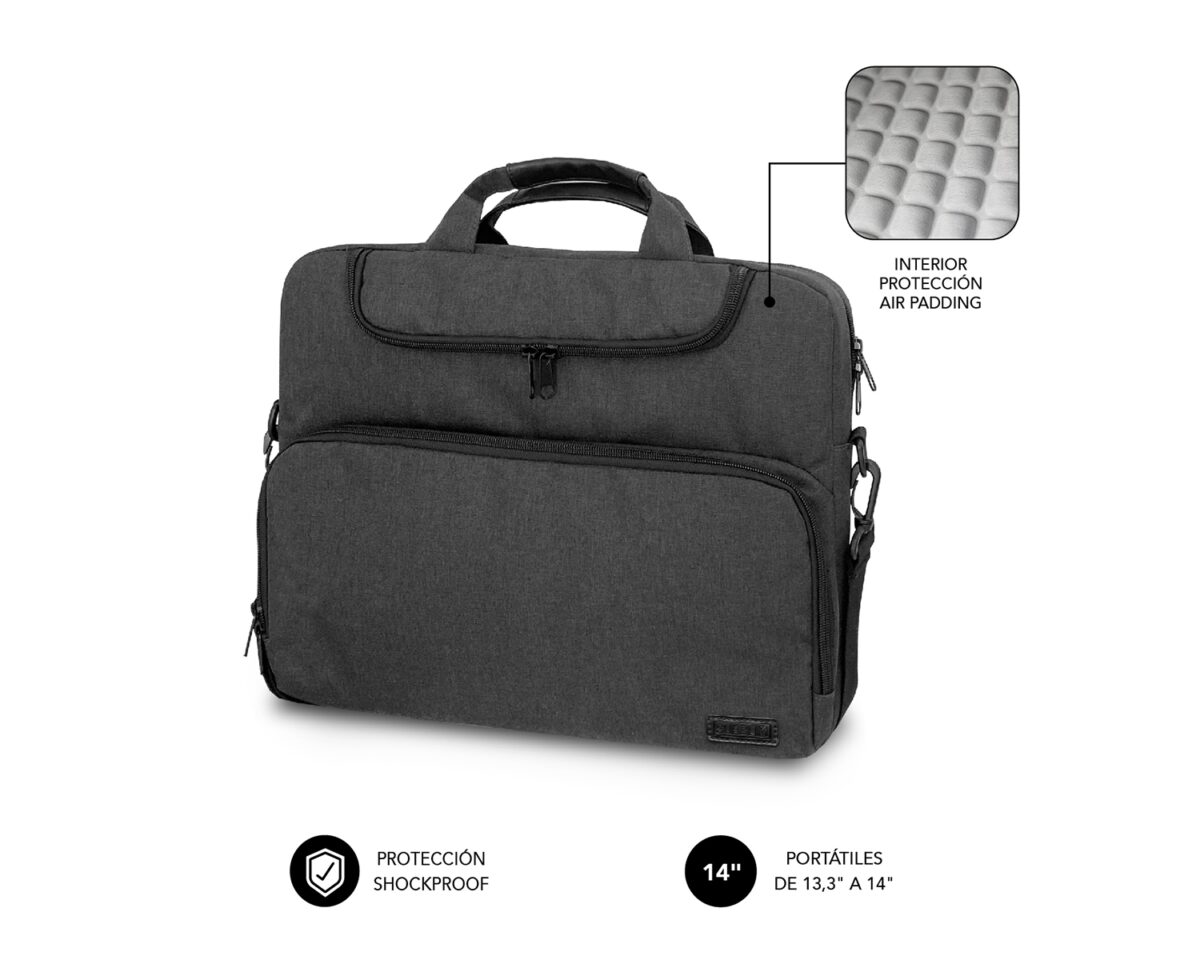 Alternative view of Maletín SUBBLIM Air Padding 14" Gris (SUBLB-4APLB50)