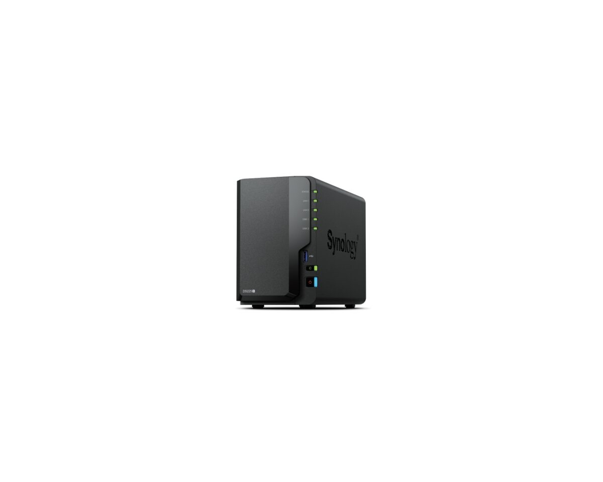 Alternative view of NAS Synology J4125 2Gb USB RJ45 2 Bahías Negro (DS225+)