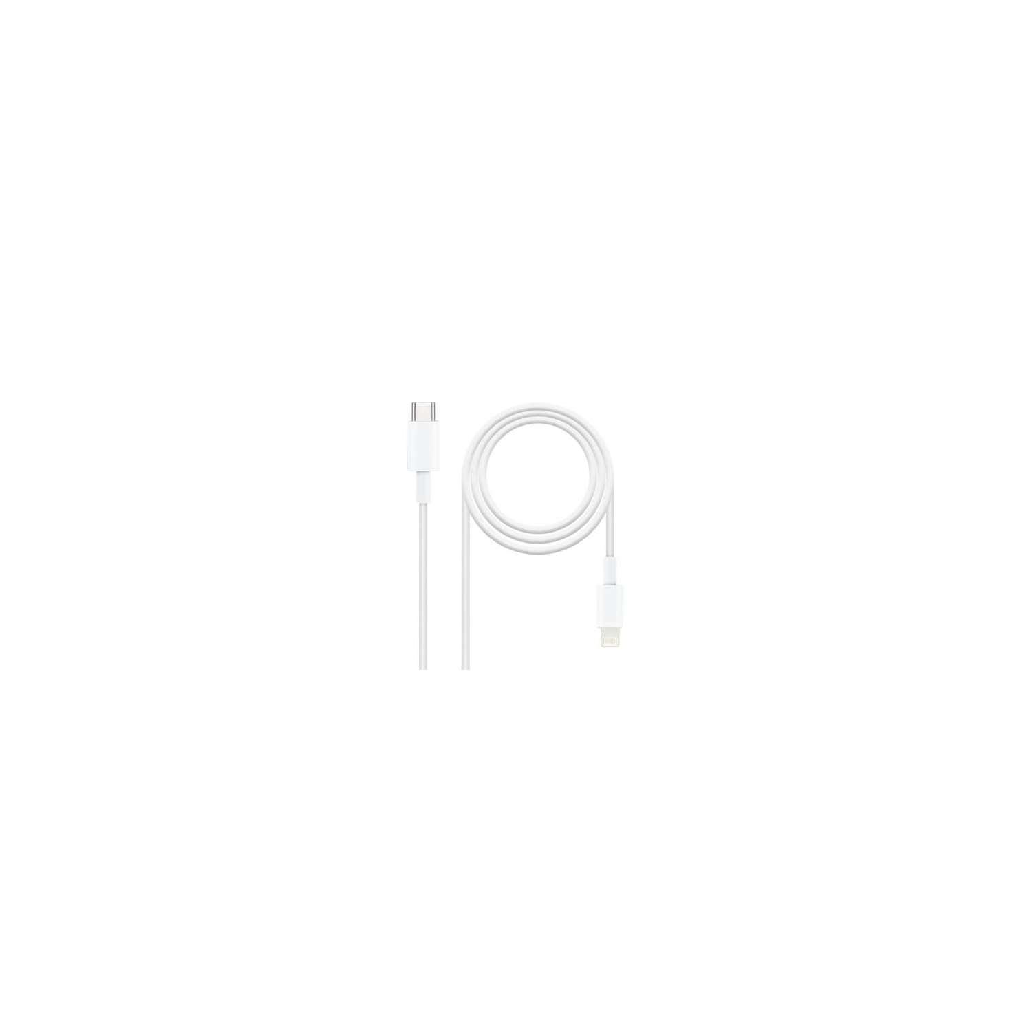 Nanocable Lightning/M a USB-C/M 2m Blanco (10.10.0602) - Imagen 2