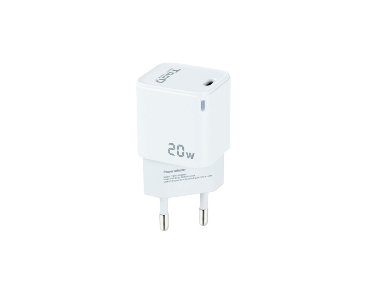 Alternative view of Cargador de Pared TooQ 20W 1xUSB-C Blanco (TQWC-PD20WT)