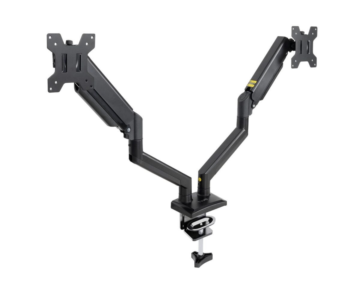 Alternative view of Soporte Mesa TooQ 13"-34" 2 Brazos Negro (DB1434TNR-B)