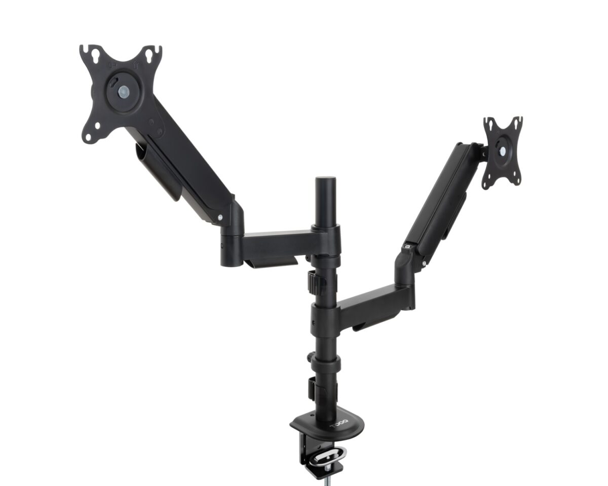 Alternative view of Soporte Mesa TooQ 17"-32" 2 Brazos Negro (DB1533TNR-B)