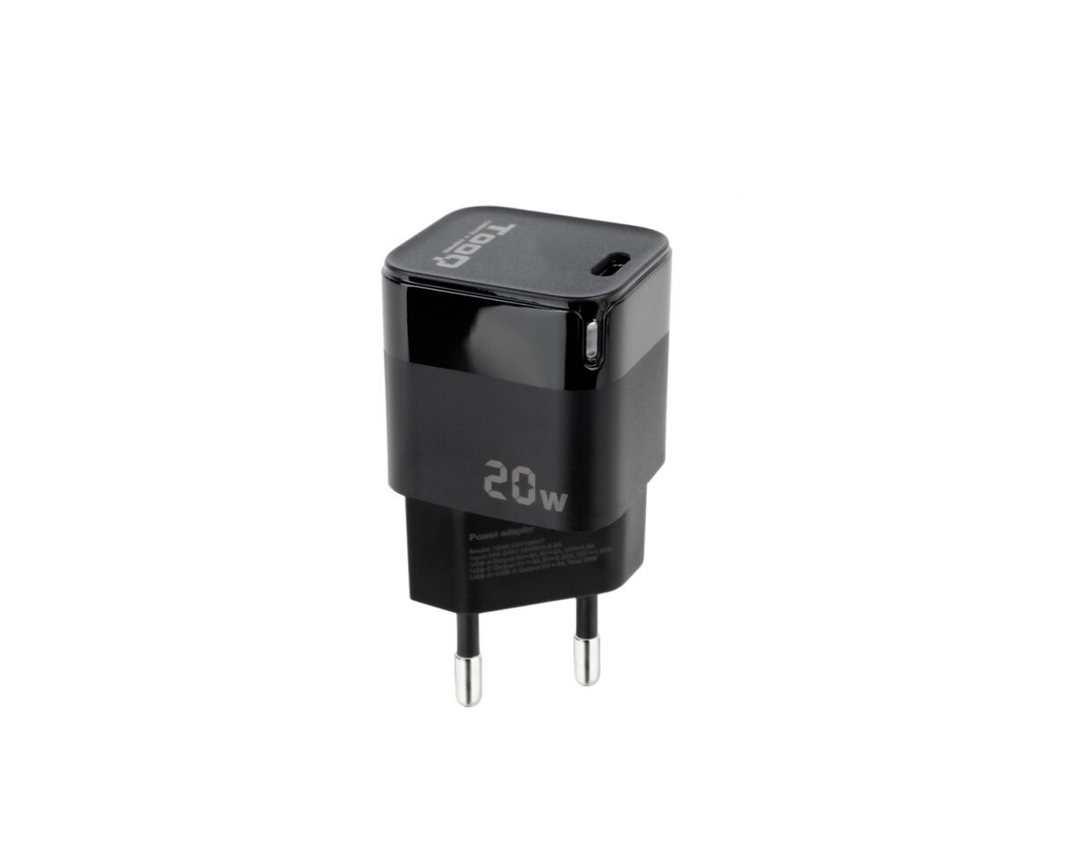 Alternative view of Cargador de Pared TooQ 20W 1xUSB-C Negro (TQWC-PD20)