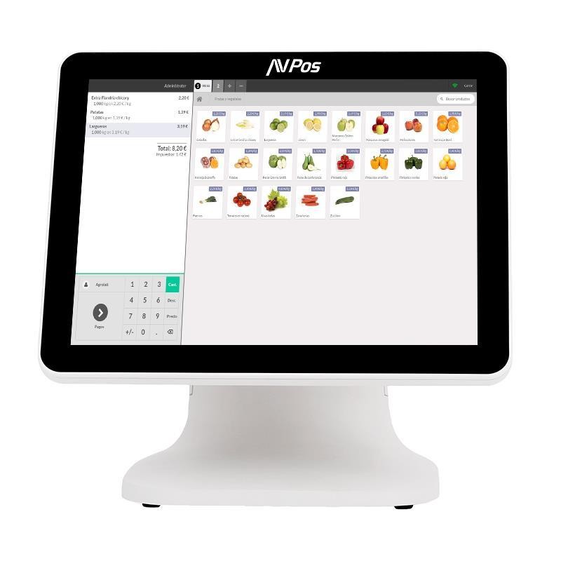 TPV AVPOS K5000 15 ALUMINIO TACTIL INTEL I7/8GB DDR4/SSD128GB WHITE 3YR GA