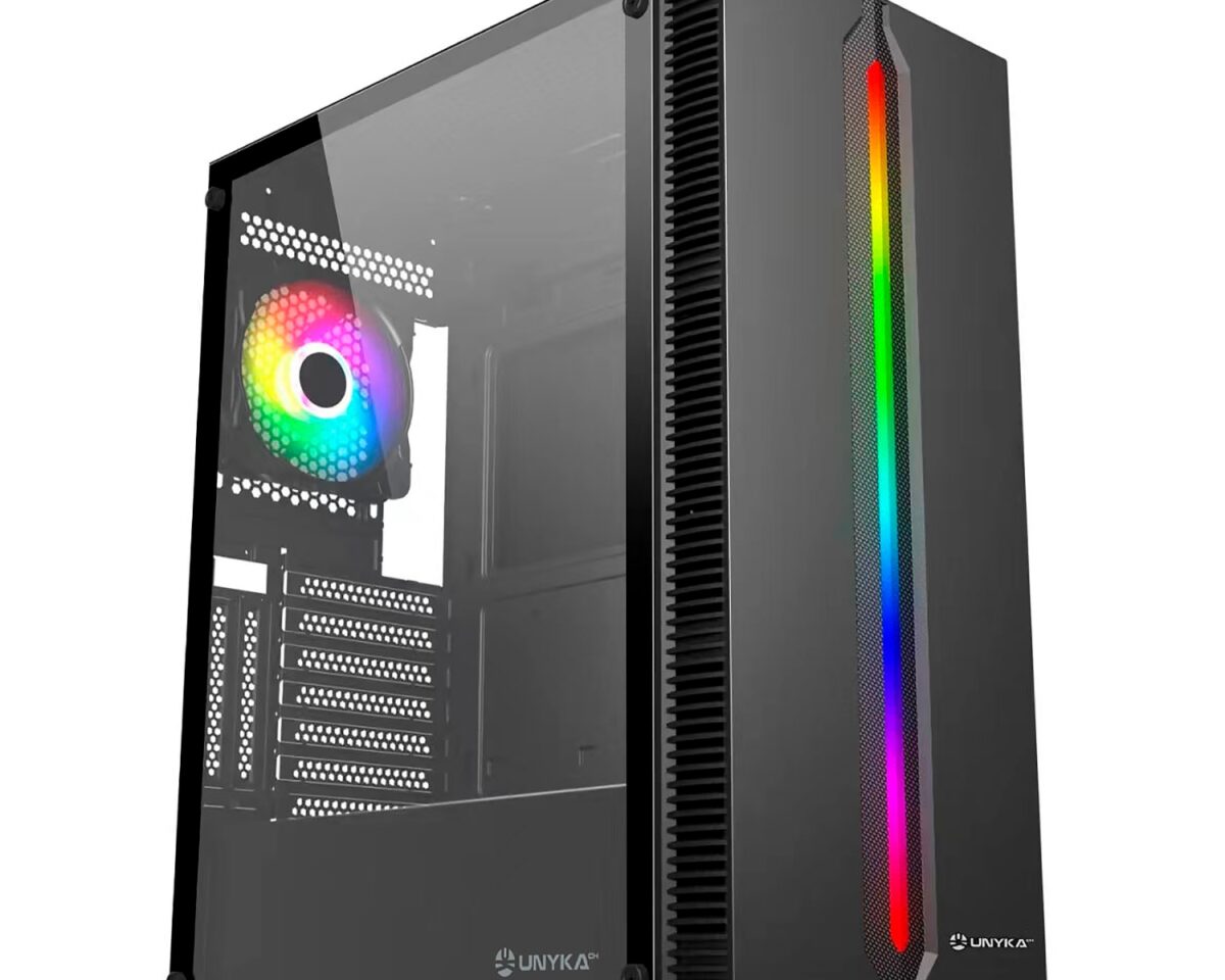 Alternative view of Caja Unyka Armor Lumina ARGB USB ATX Negra (UK511210)