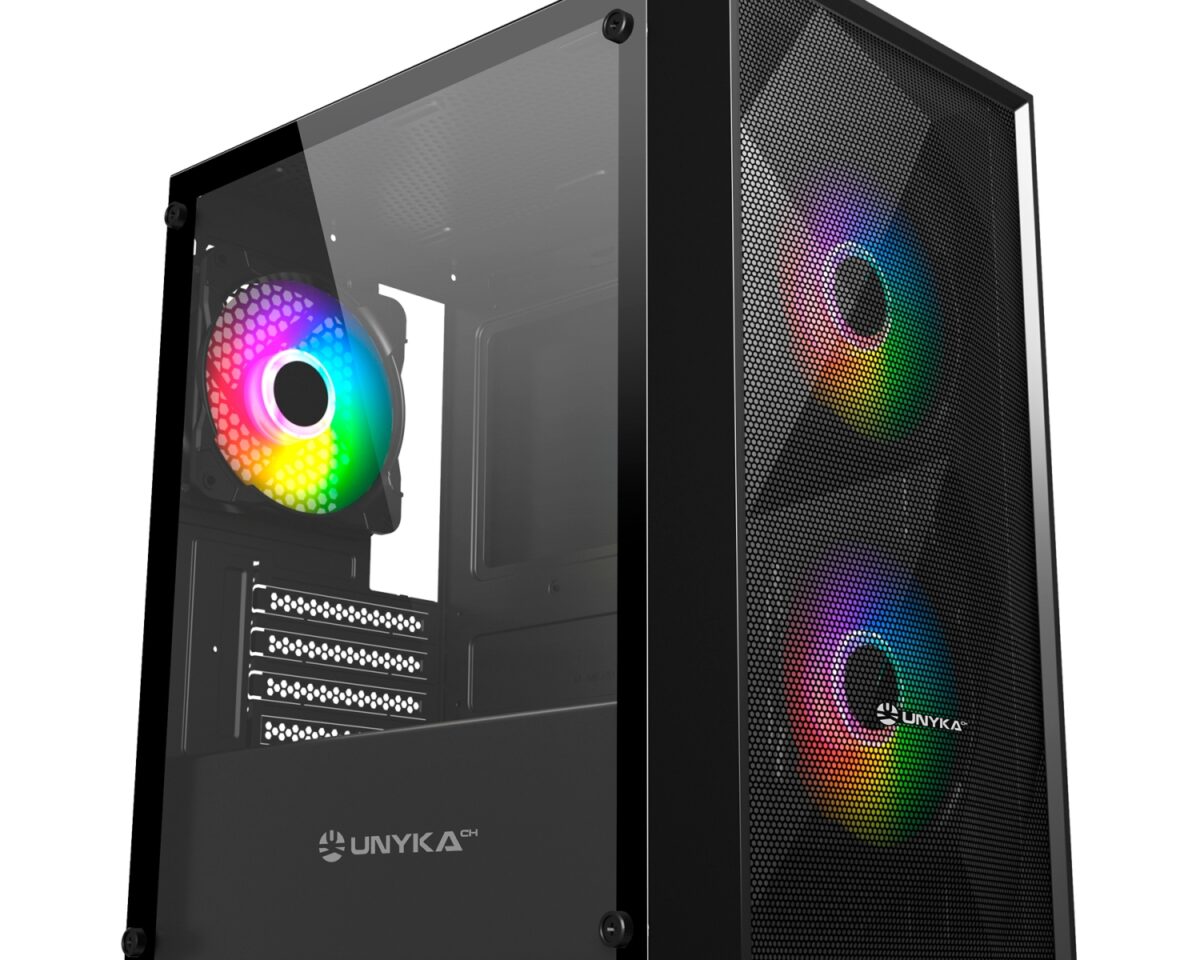 Alternative view of Caja Unyka Mir B200 ARGB mATX Mini-ITX Negra (UK113011)