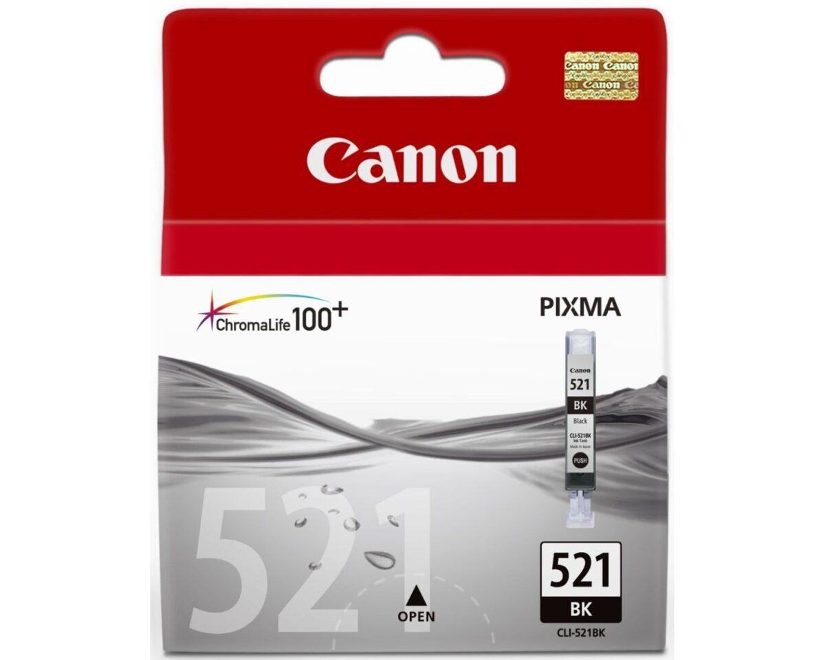 Alternative view of Tinta Canon CLI-521BK Negro (2933B001/8)
