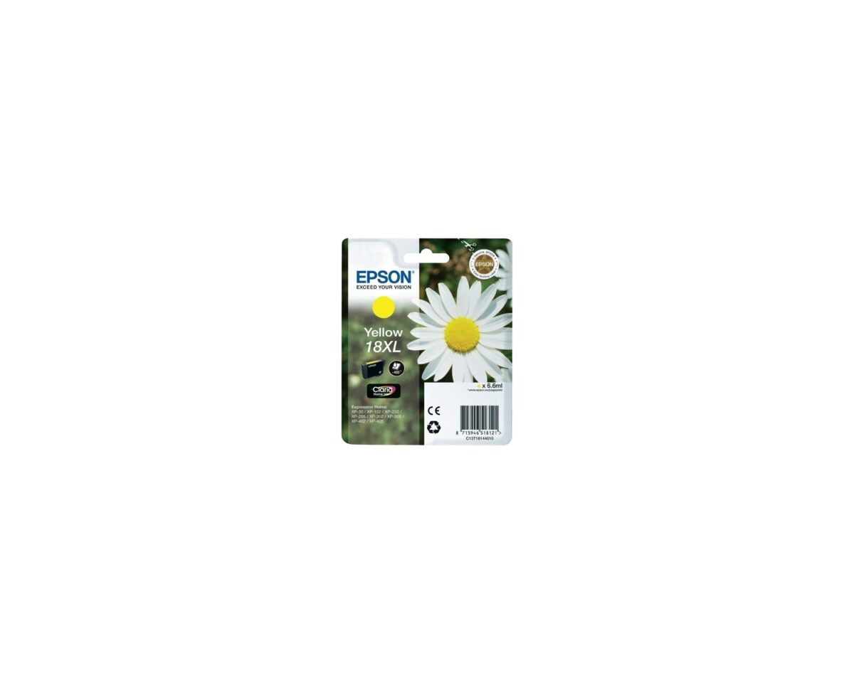 Alternative view of Tinta Epson 18XL T1814 Amarillo 6.6ml (C13T18144012)