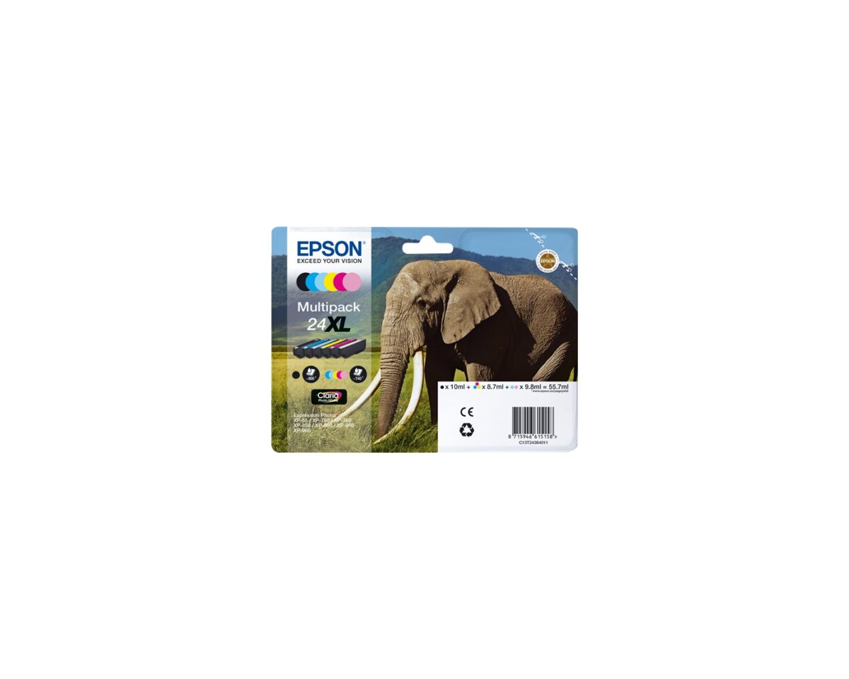 Alternative view of Tinta Epson 24XL T2438 Pack 6 Colores (C13T24384011)