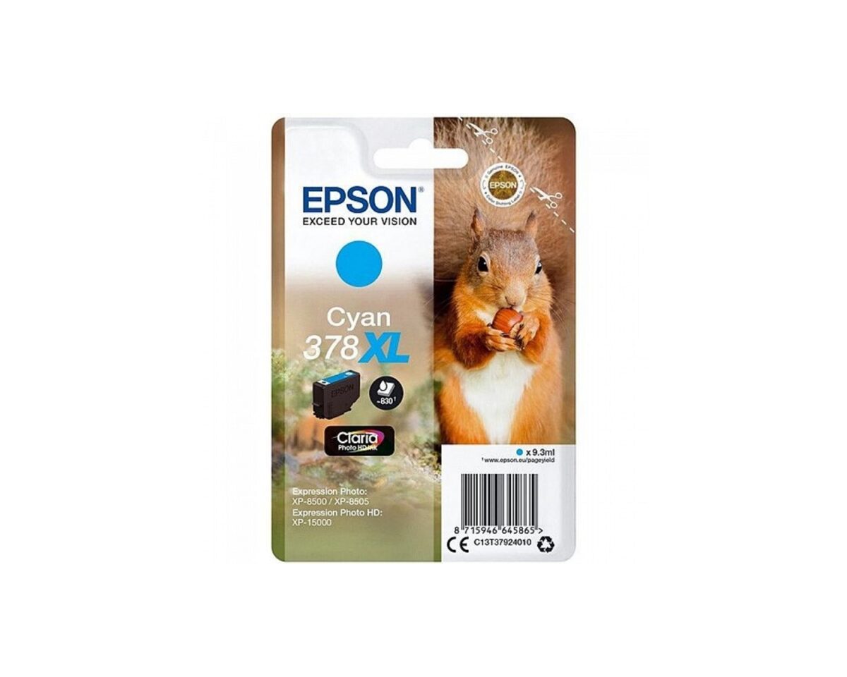 Alternative view of Tinta Epson 378XL Cian Claria Photo (C13T37924010)