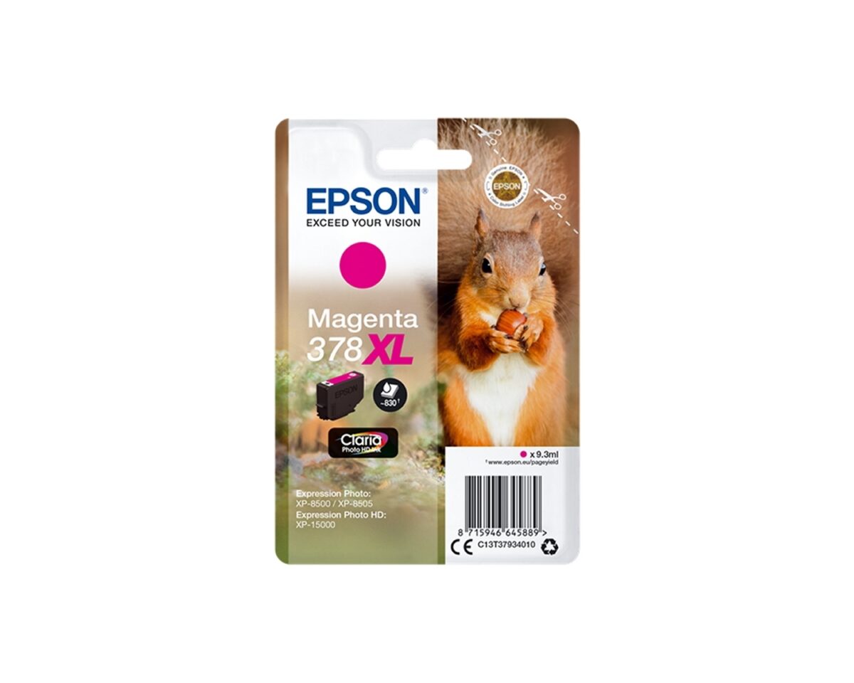 Alternative view of Tinta Epson 378XL Magenta Claria Photo (C13T37934010)