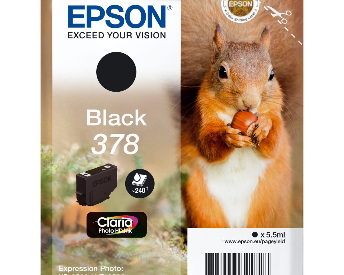 Alternative view of Tinta Epson 378 Negro Claria Photo (C13T37814010)