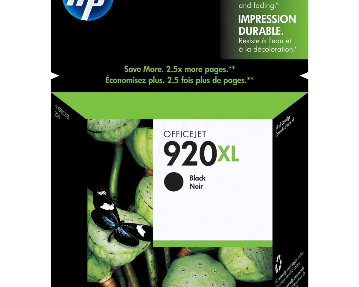Alternative view of Tinta HP 920XL Negro 1200 páginas (CD975A)