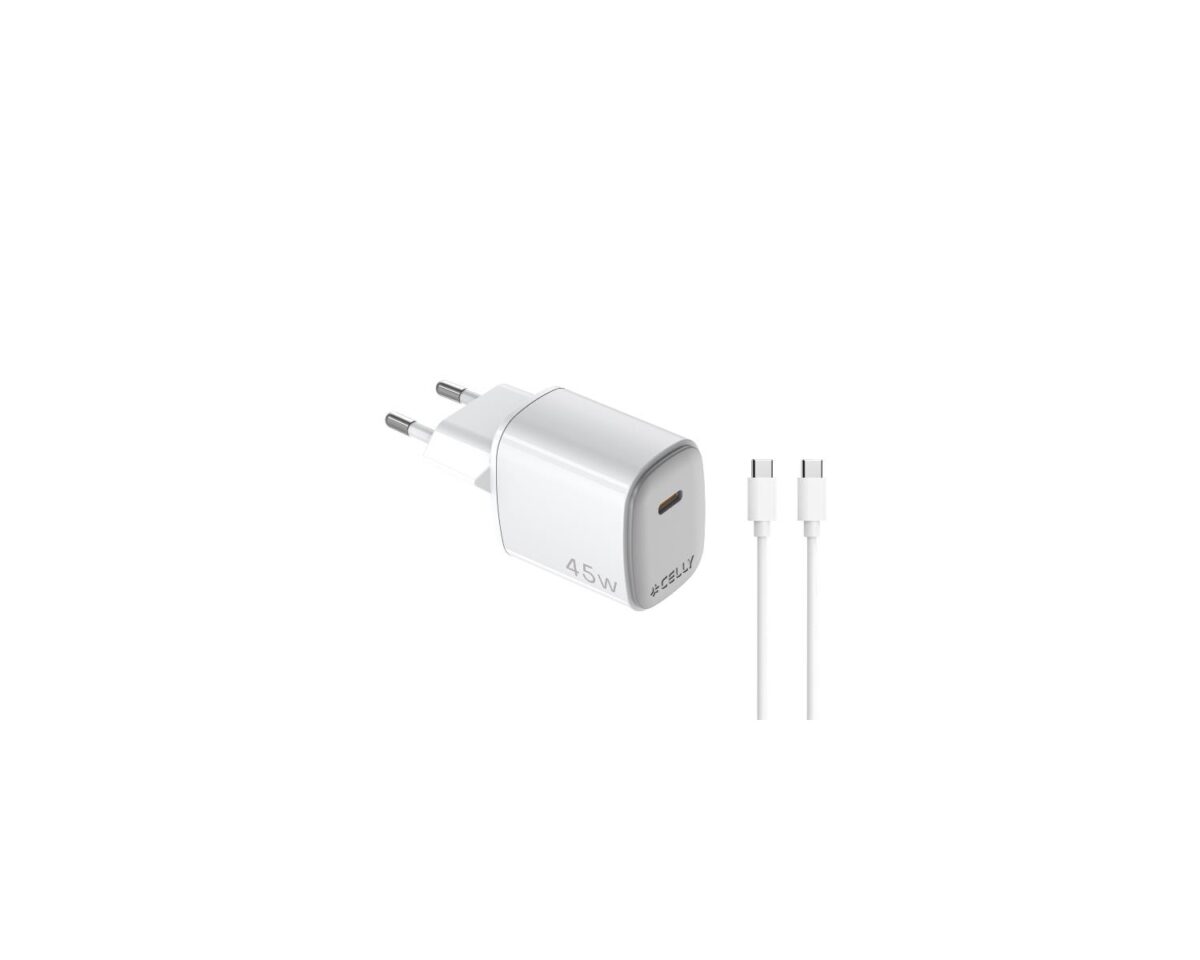 Alternative view of Cargador Pared Celly 45W +Cable Usb-C (UPTC1USBC45WCTC)