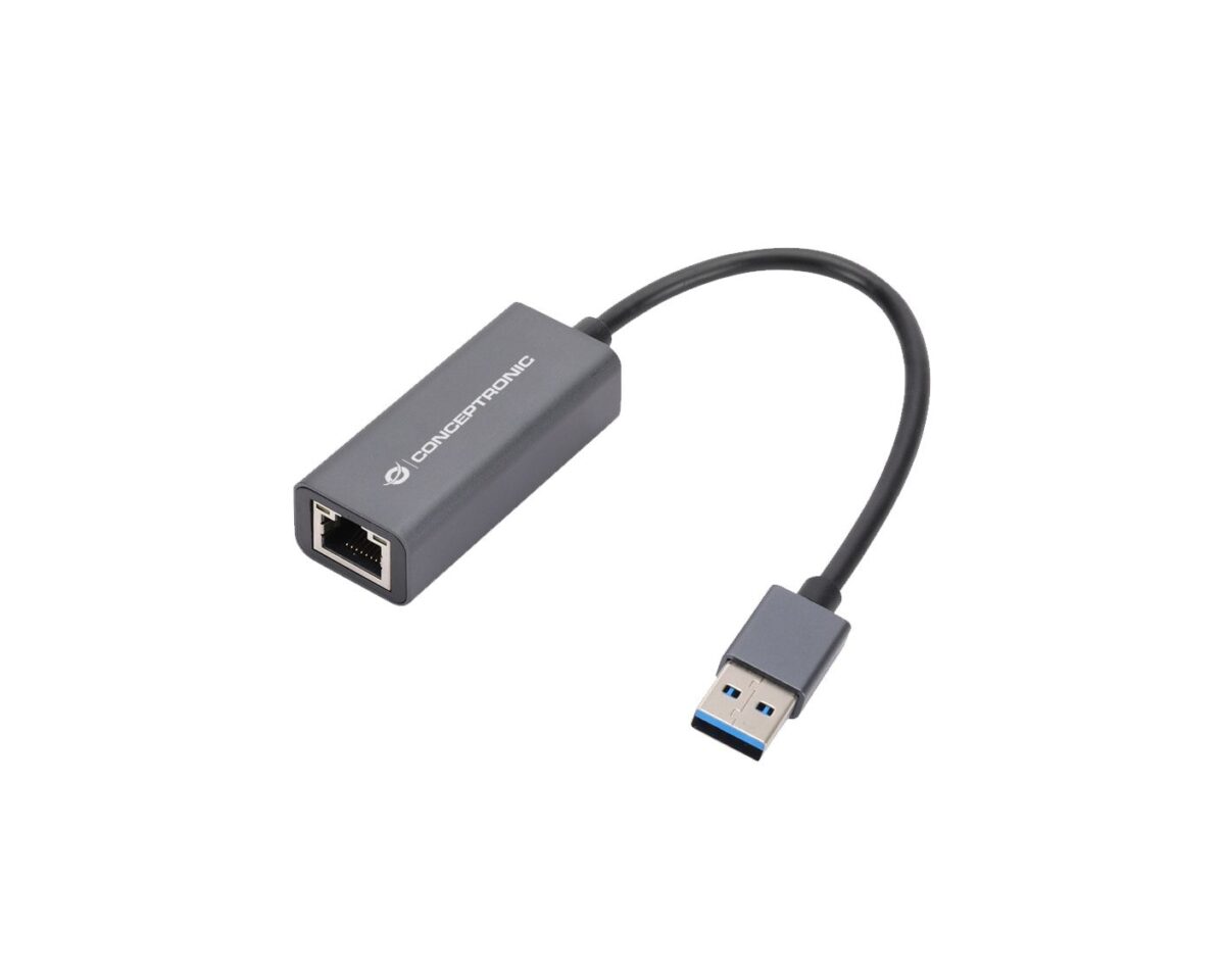 Alternative view of Adaptador CONCEPTRONIC USB 3.0 a RJ45 Gris (ABBY08G)