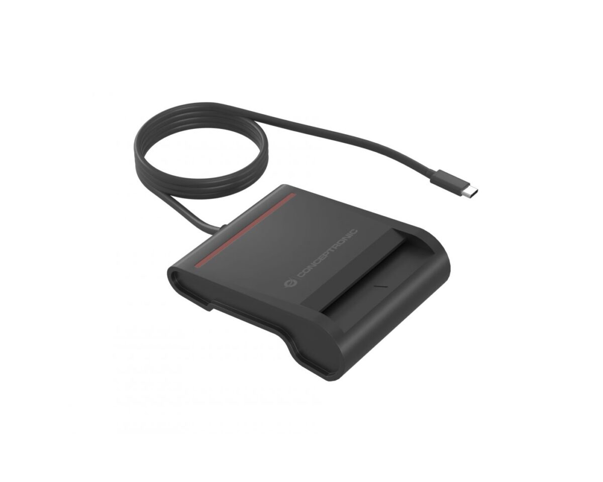 Alternative view of Lector Tarjetas CONCEPTRONIC DNIe USB-C Negro (SCR01BC)