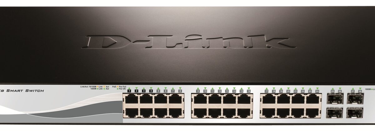 Alternative view of Switch D-Link 24xRJ45 GbE PoE Rack 1U (DGS-1210-28P/E)