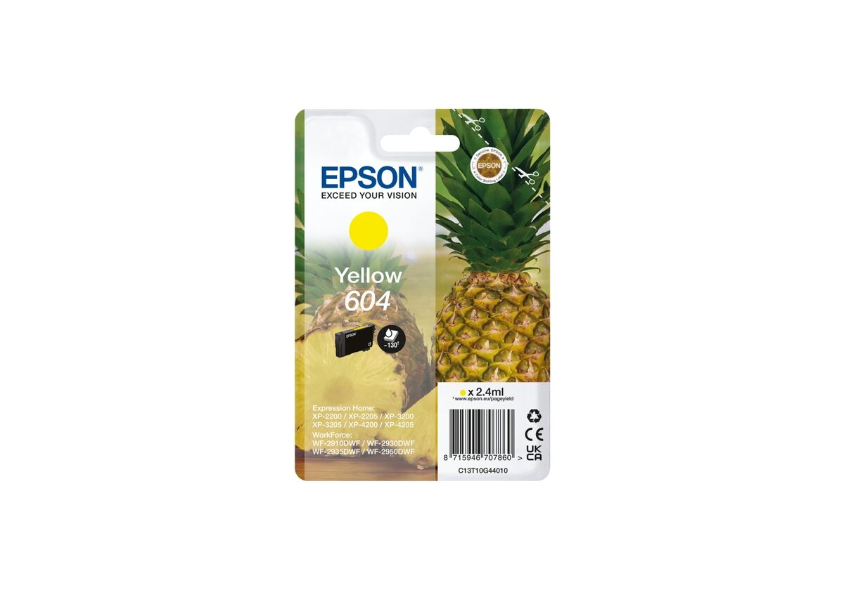 Alternative view of Tinta Epson 604 Amarillo 2.4ml 130 pág (C13T10G44010)