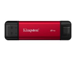 SSD Kingston 2Tb Dual USB-A/C 3.1 Negro/Rojo (SPSD/2TB)