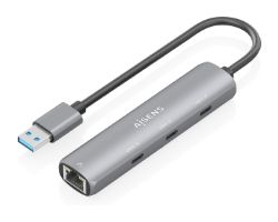 Hub AISENS USB-A a 3xUSB-C/1xRJ45 Gris (ASUC-4P037-GR)