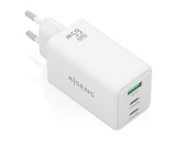 Cargador AISENS 65W 2xUSB-C 1xUSB-A (ASCH-65W3P072-W)